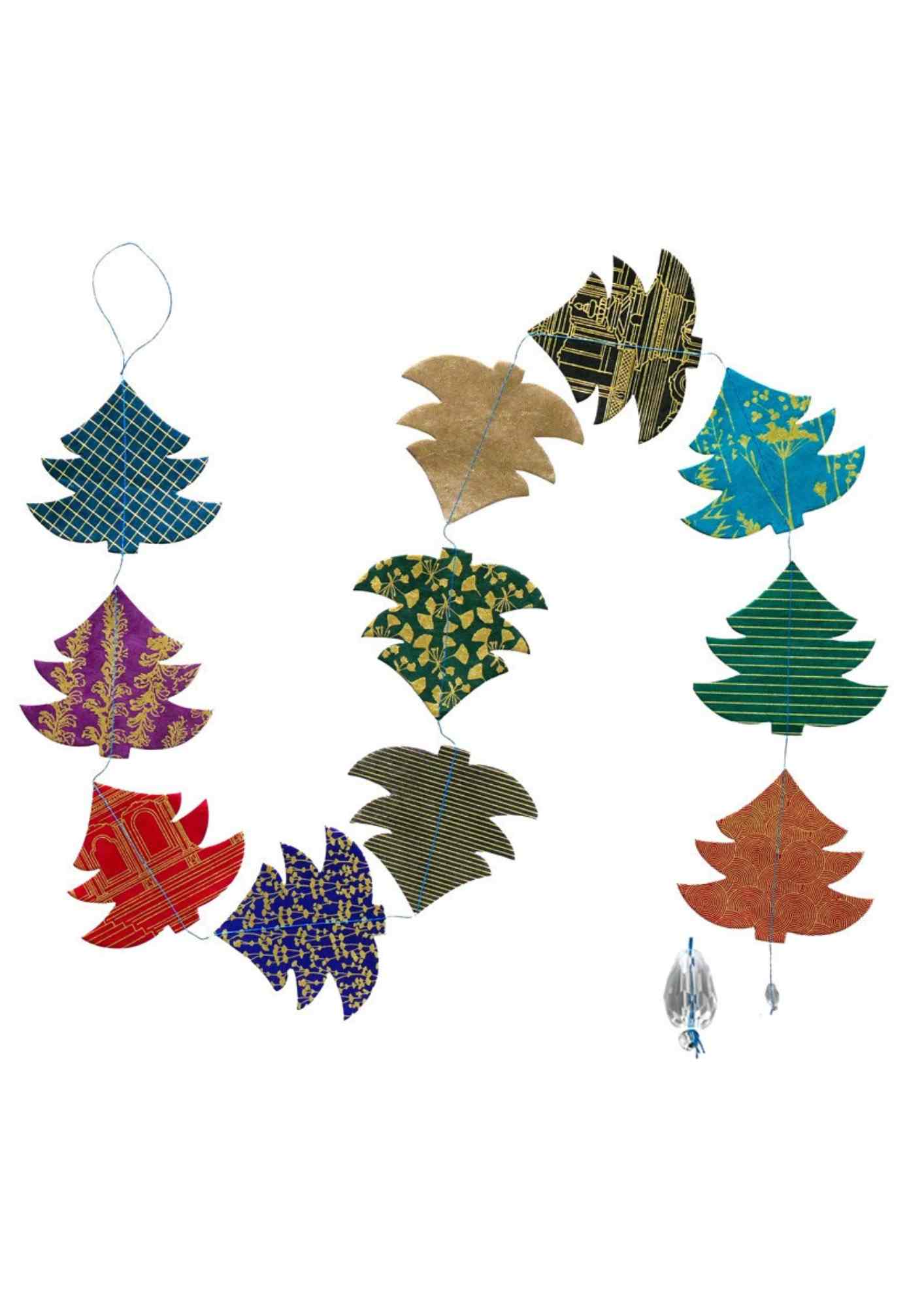 Hanging Garland Vintage Christmas Trees