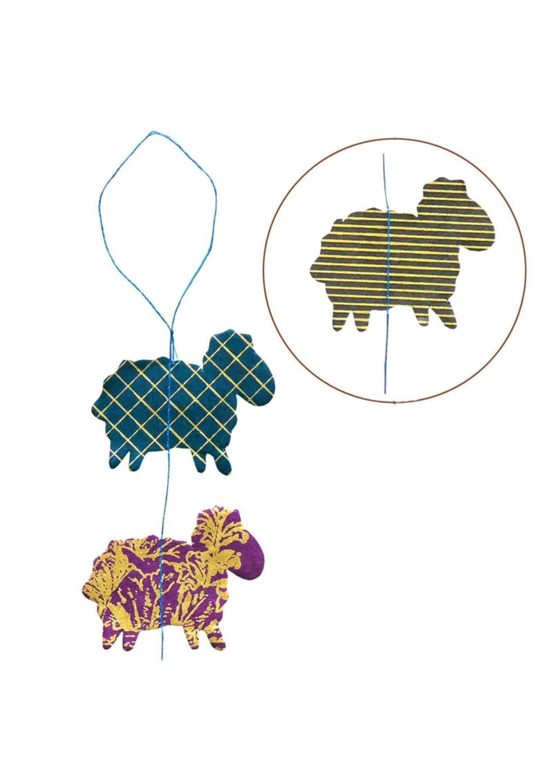 Hanging Garland Vintage Sheep