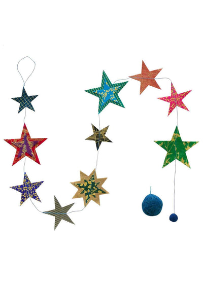 Hanging Garland Vintage Christmas Stars