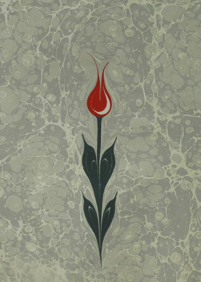 Ebru - flowers on water