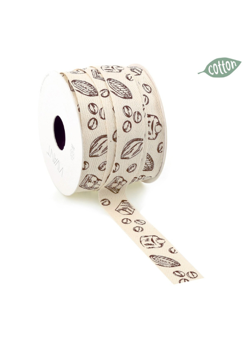 Chocolate Time Cotton Ribbon