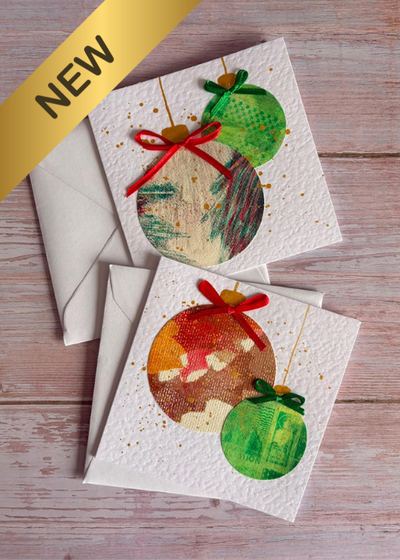 Christmas Gelli Art Printing - Liberties Papers