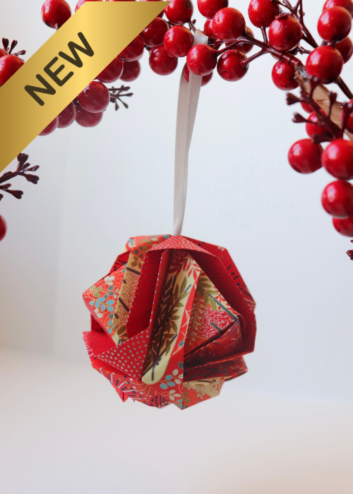 Origami Orbs - Folded Christmas Baubles - Liberties Papers