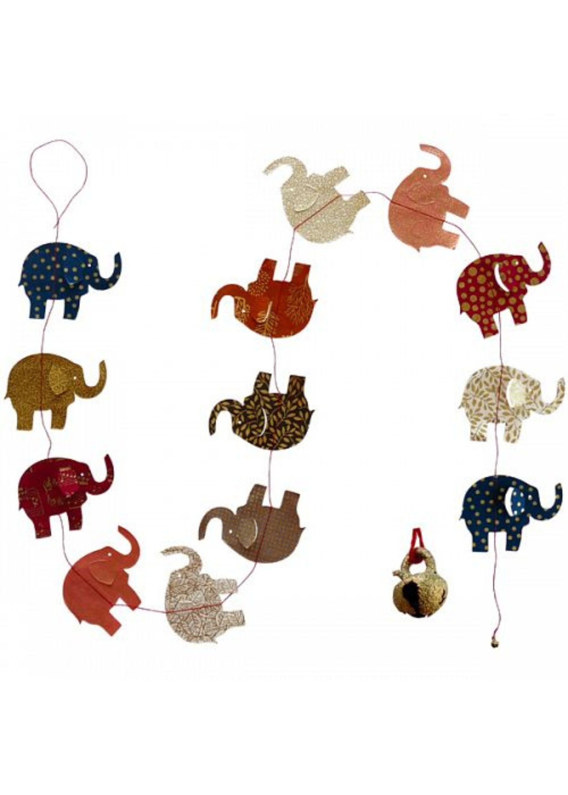 Hanging Garland Elephants