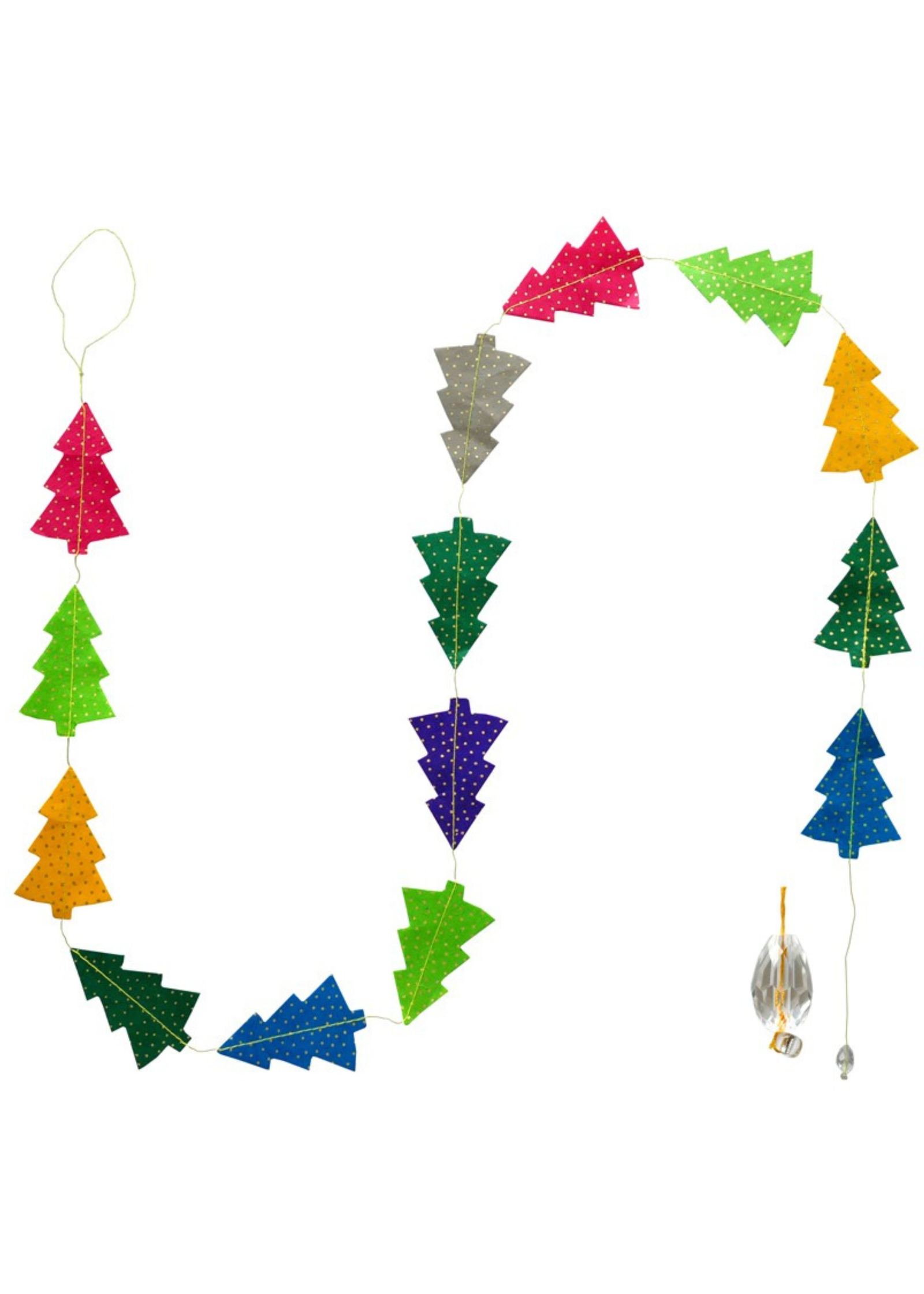 Hanging Garland Jolly Christmas Trees