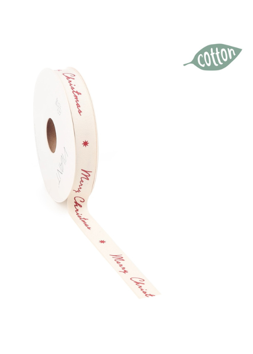 Merry Christmas Cotton Ribbon