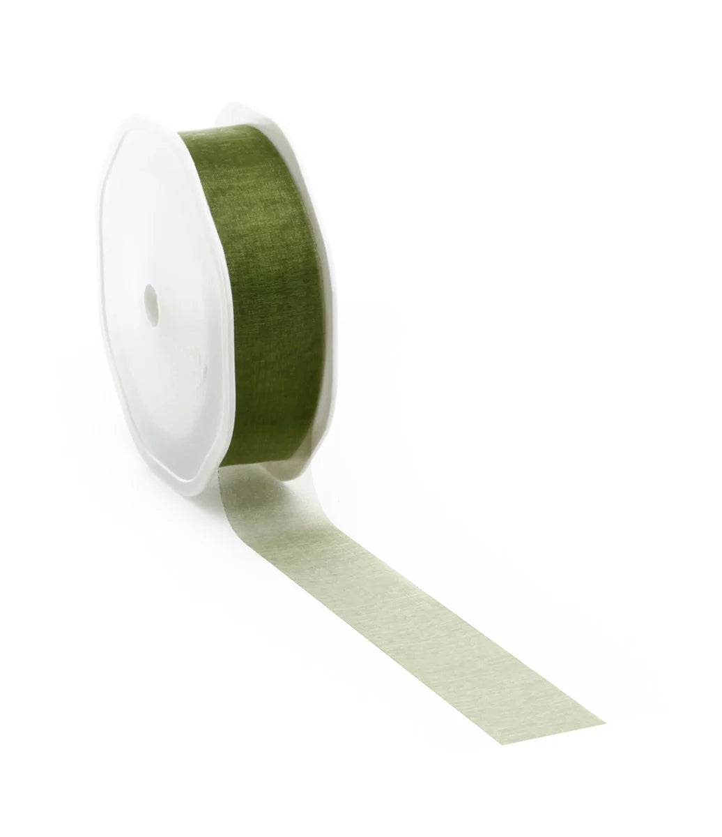 Voile Ribbon Moss Green