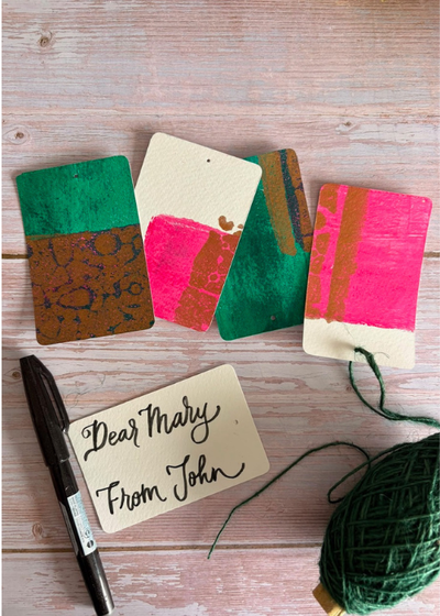 Christmas Gelli Art Printing - Liberties Papers