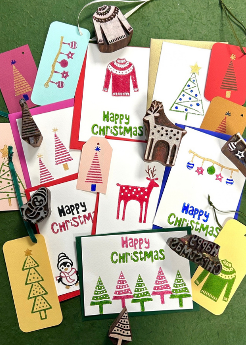 Christmas Block Printing