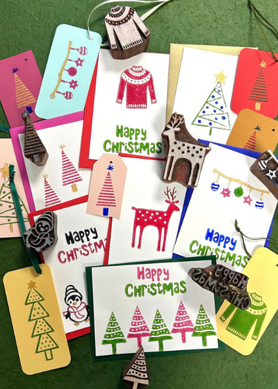 Christmas Block Printing
