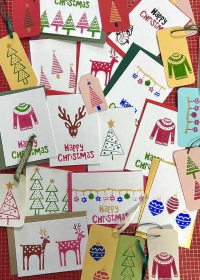 Christmas Block Printing