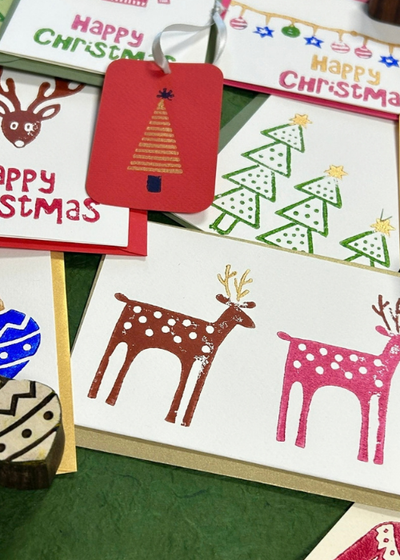 Christmas Block Printing