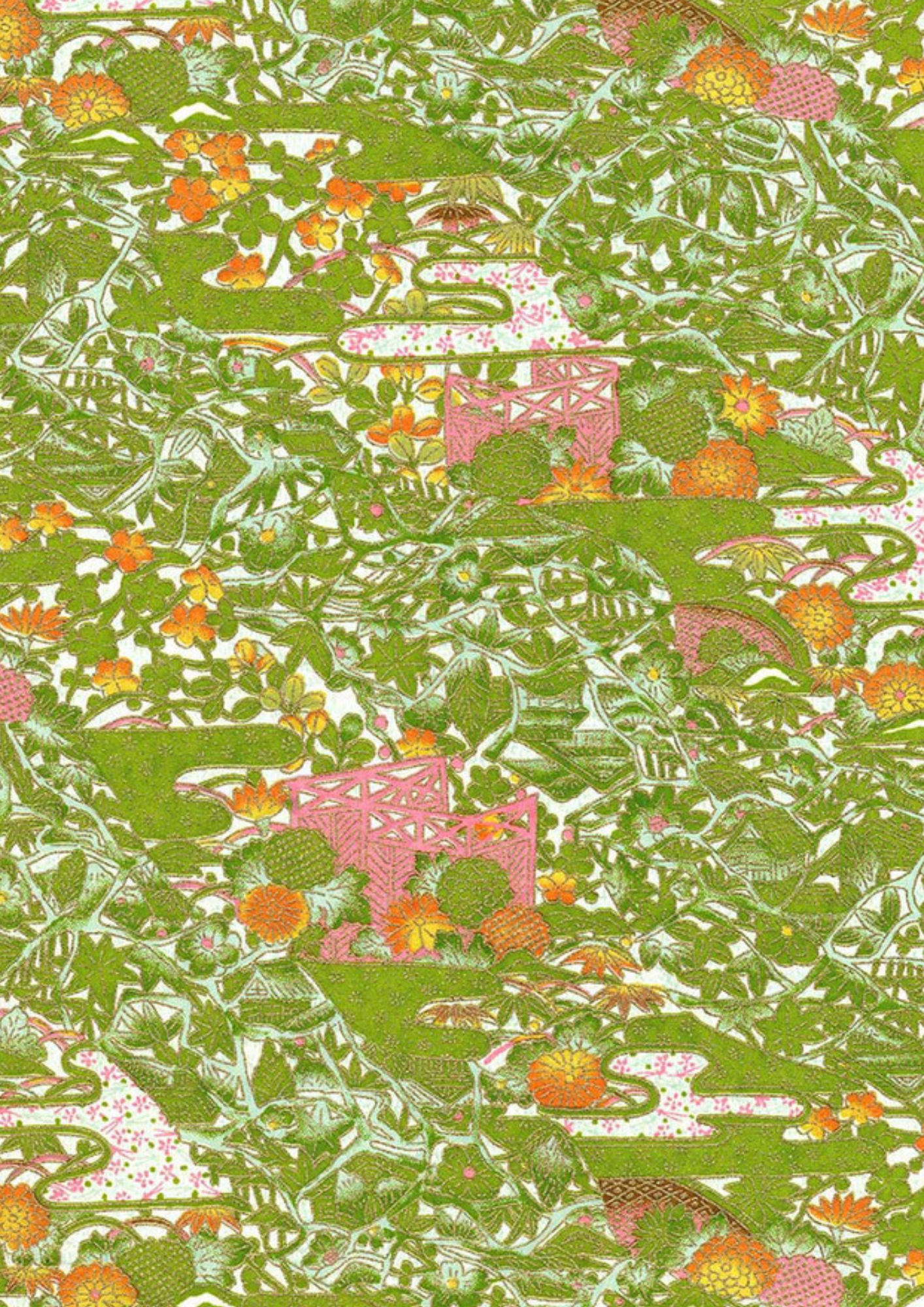 Chiyogami Mystical Green - Liberties Papers