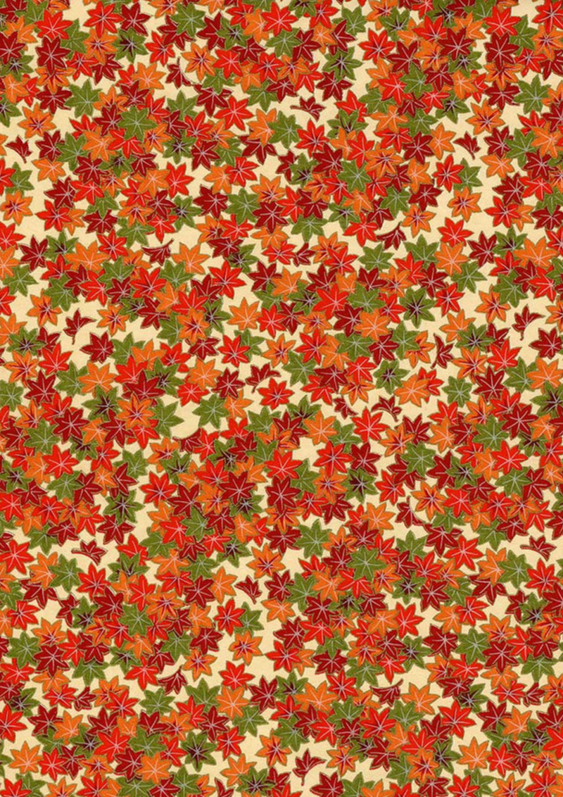 Chiyogami Ivy Orange and Rust - Liberties Papers