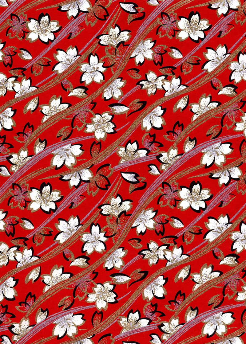 Chiyogami  French Flower Red - Liberties Papers