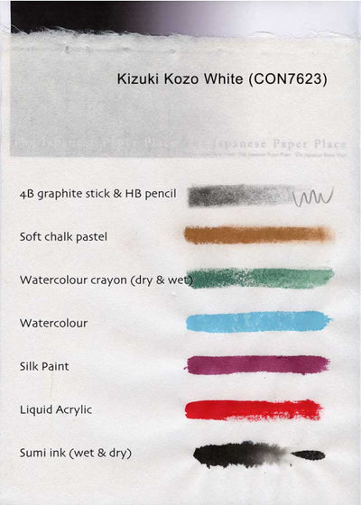 Kizuki Kozo Natural and White (Sized) 43gsm