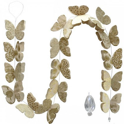 Hanging Garland Double Butterflies