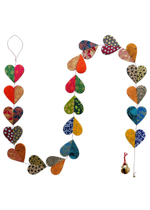 Hanging Garland Good Double Hearts