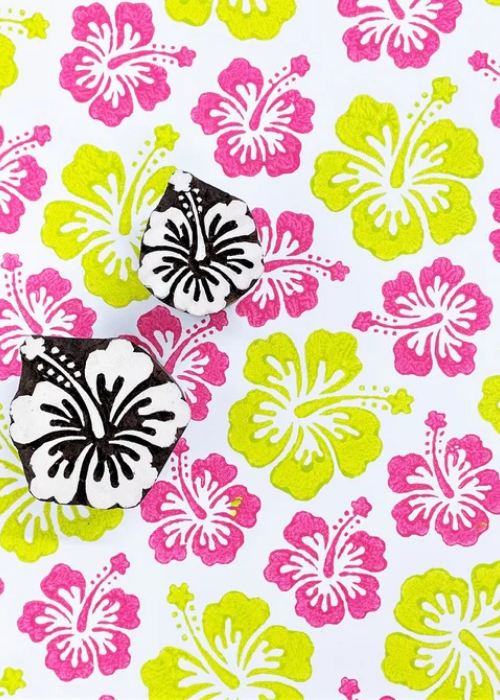 Hibiscus Flower Block