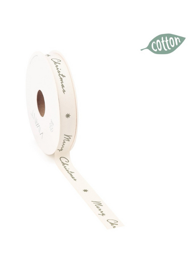 Merry Christmas Cotton Ribbon