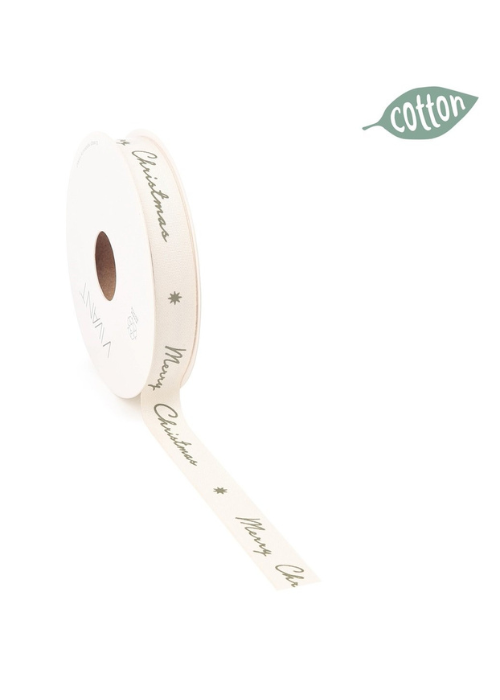 Merry Christmas Cotton Ribbon