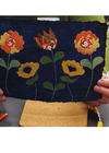 Folk Art Embroidered Flowers