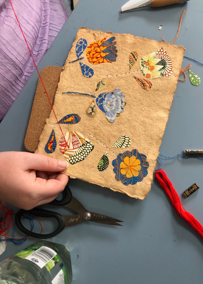 Folk Art Embroidered Flowers