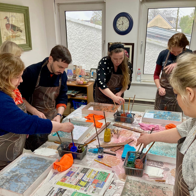 Introduction to Paper Marbling with Nataliia Dragunova