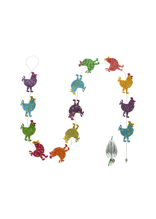 Hanging Garland Clever Roosters