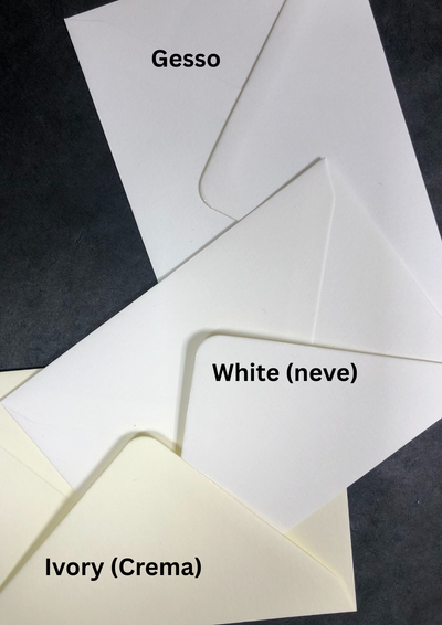 Milano 140g textured Envelope - Gesso