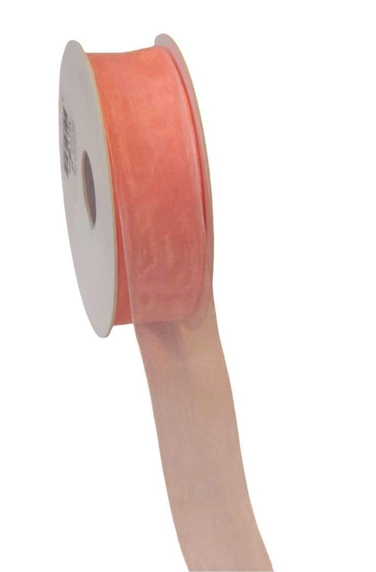 Organza Ribbon Salmon - Liberties Papers