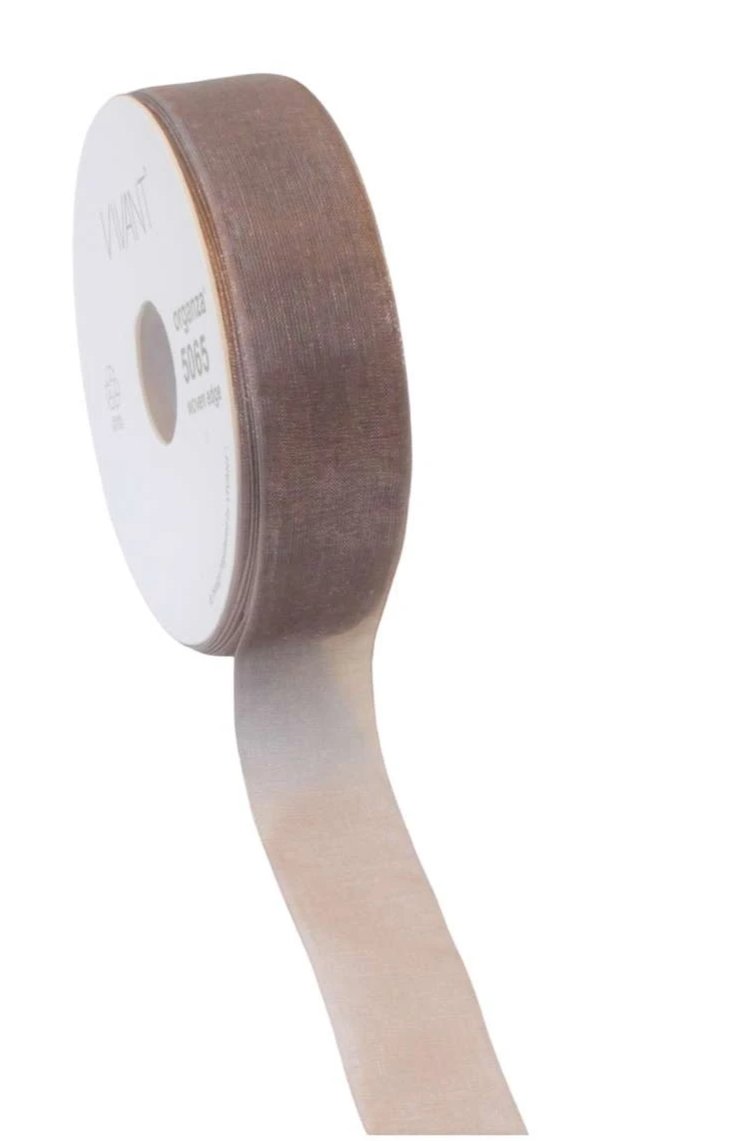 Organza Ribbon Silver Grey - Liberties Papers