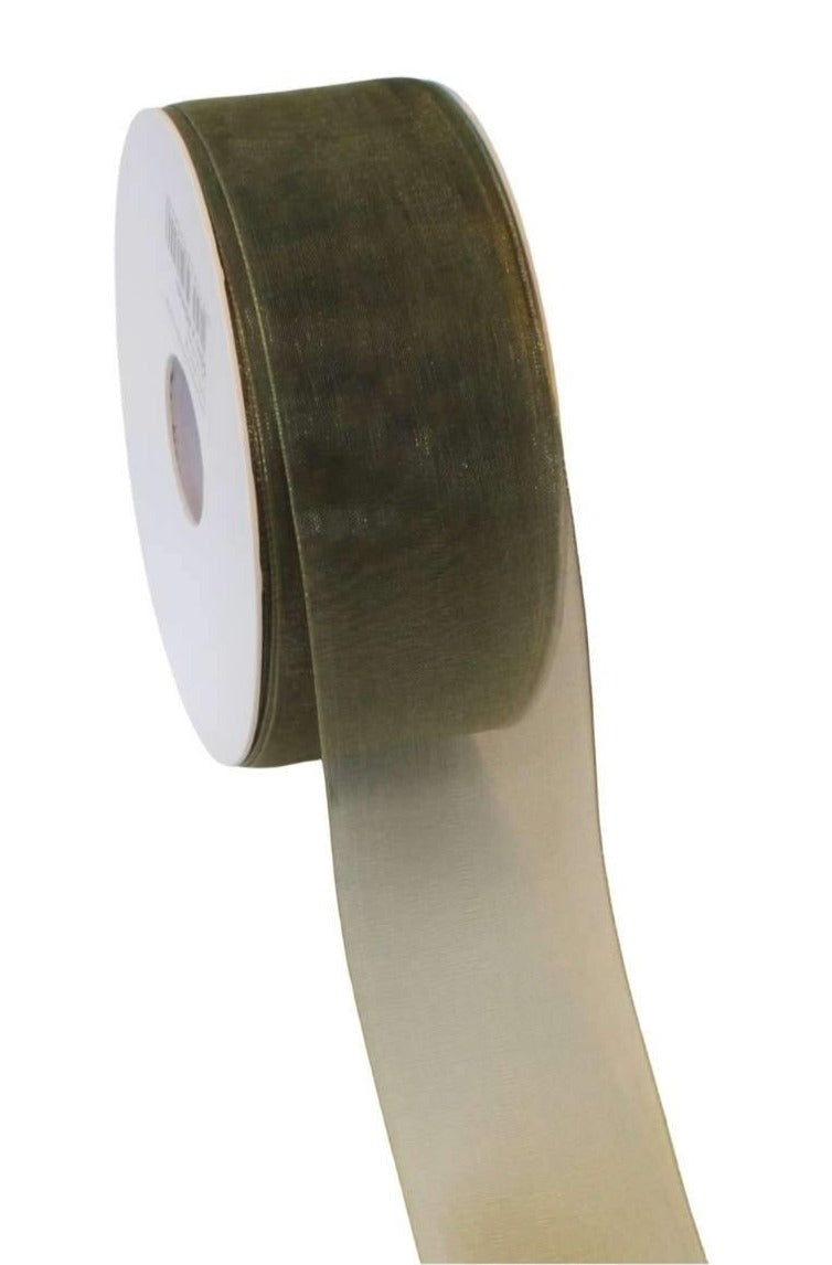 Organza Ribbon Moss Green - Liberties Papers