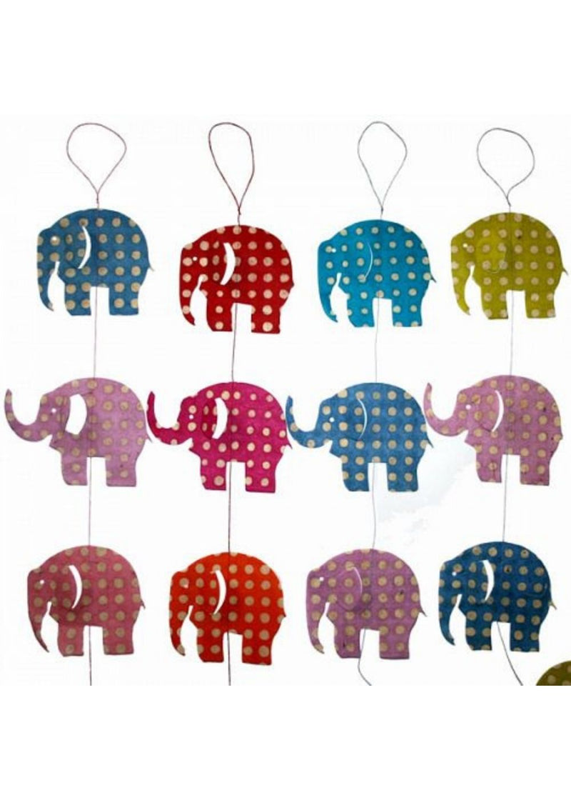 Hanging Garland Elephants - Liberties Papers