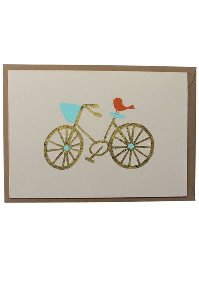 Greeting Card Bird on a Bike - Liberties Papers