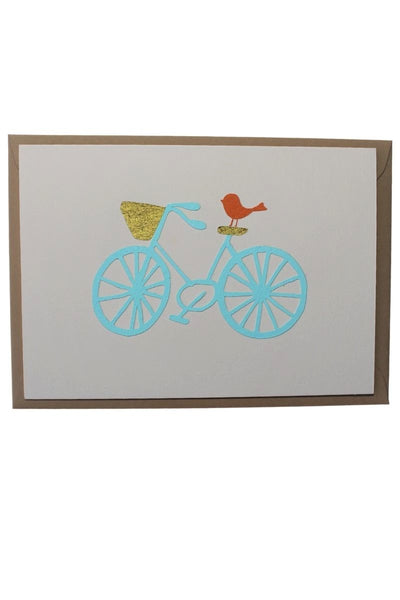 Greeting Card Bird on a Bike - Liberties Papers