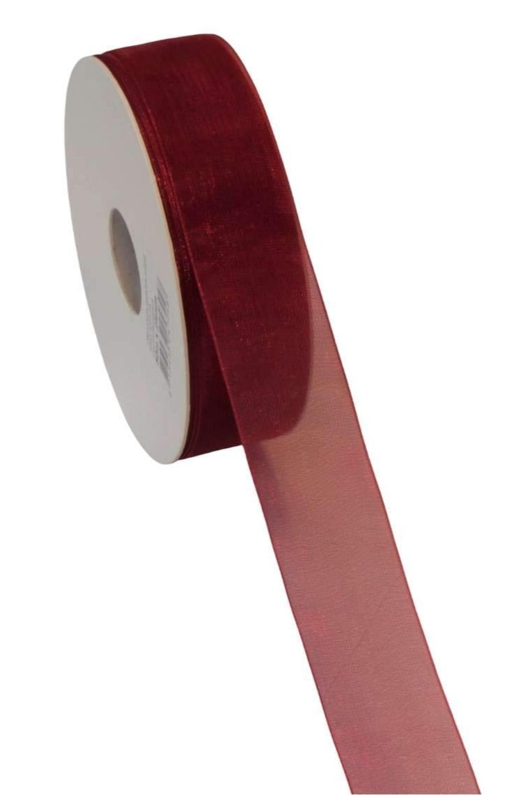 Organza Ribbon Burgundy - Liberties Papers