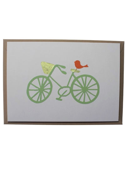 Greeting Card Bird on a Bike - Liberties Papers