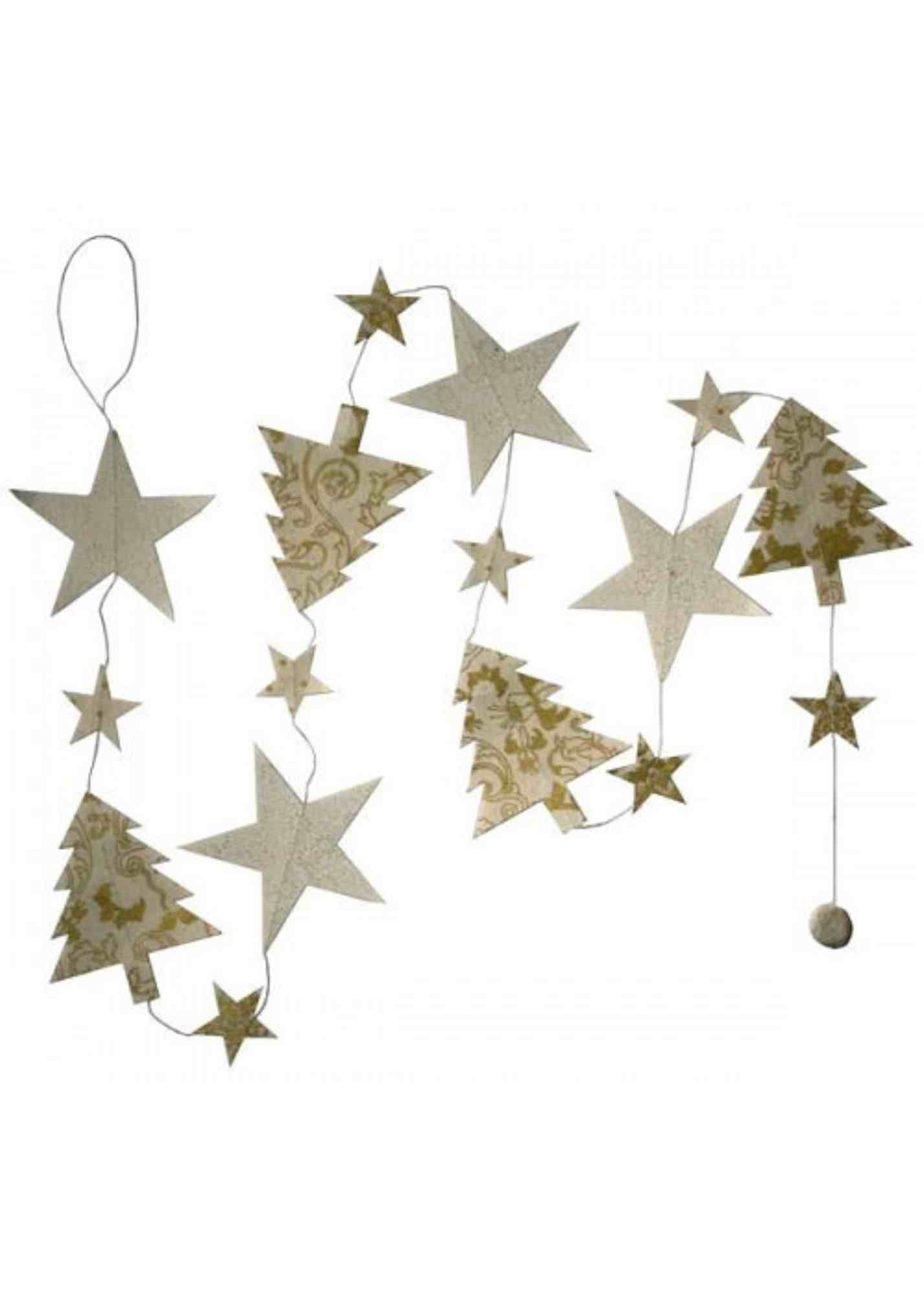 Hanging Garland White Christmas Trees - Liberties Papers