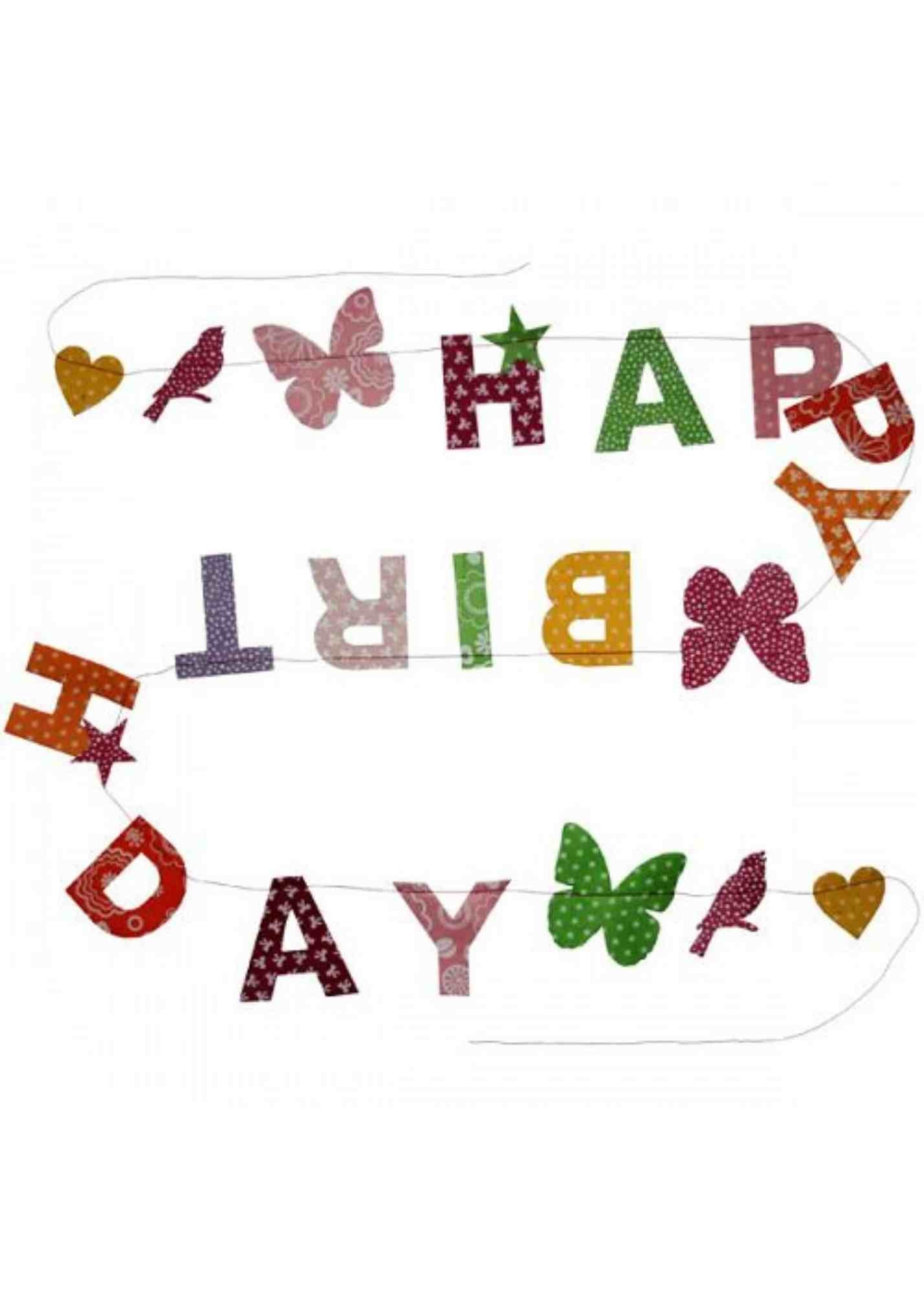 Hanging Garland Happy Birthday - Liberties Papers