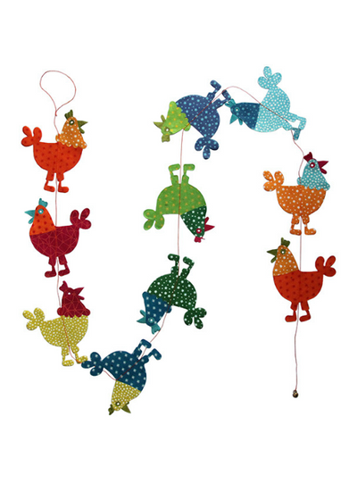 Hanging Garland Roosters - Liberties Papers