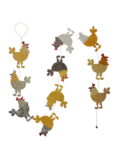 Hanging Garland Roosters - Liberties Papers