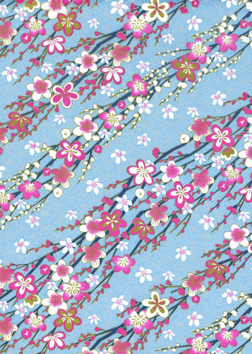 Chiyogami Pink on Blue - Liberties Papers