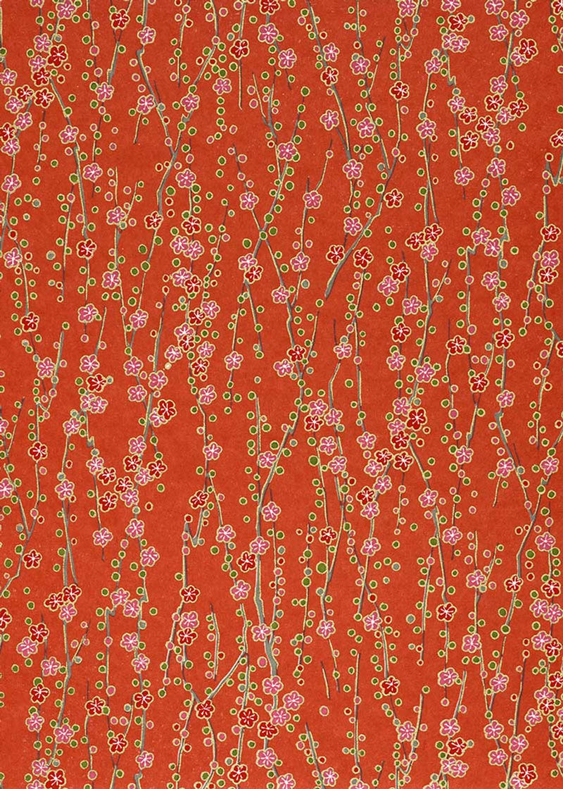 Chiyogami Red Ivy