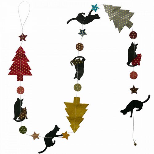 Hanging Garland Christmas Cats - Liberties Papers