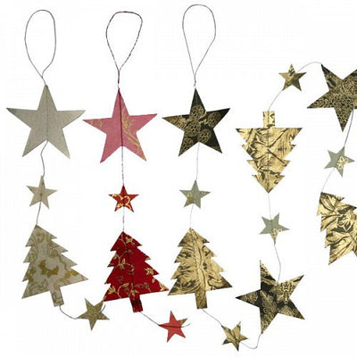 Hanging Garland White Christmas Trees - Liberties Papers