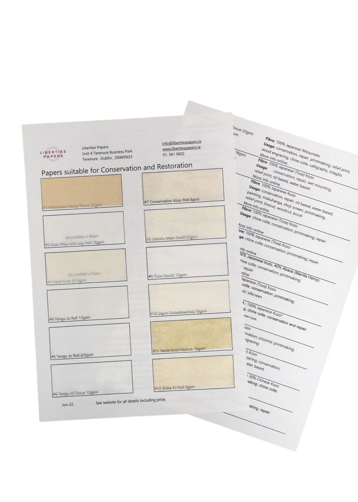 Conservation Sample Pack A - Liberties Papers