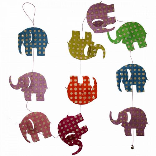 Hanging Garland Elephants - Liberties Papers
