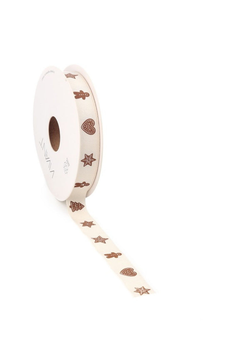 Gingerbread Christmas Cotton Ribbon - Liberties Papers