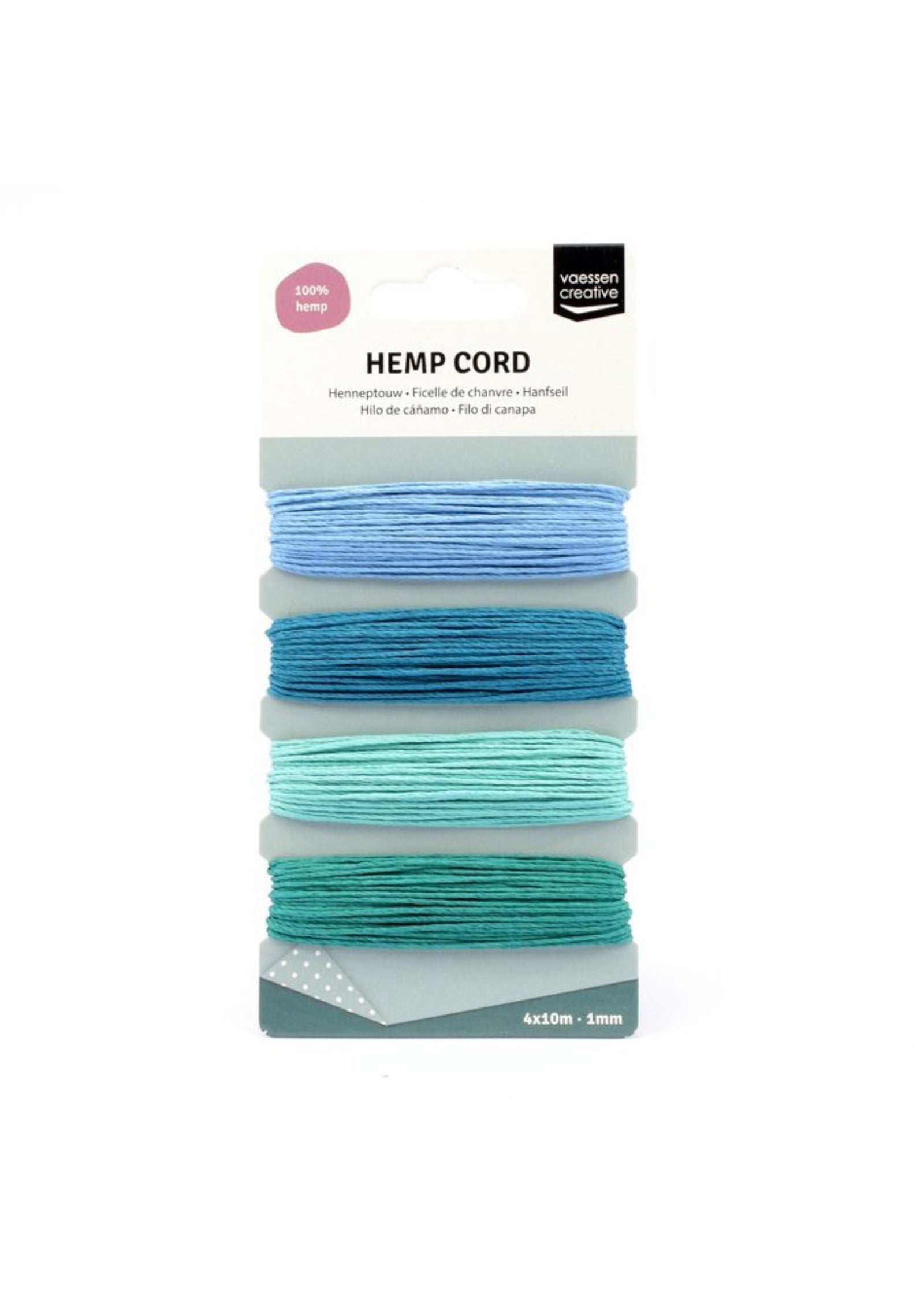 Hemp Cord - Mixed Blue/Green colours - Liberties Papers